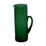 Vintage emerald green color glass pitcher