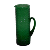 Vintage emerald green color glass pitcher