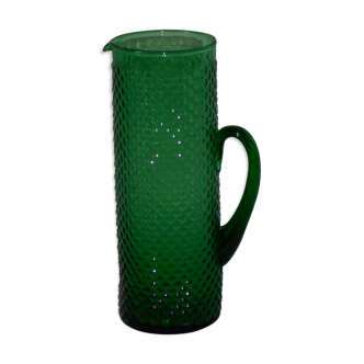 Broc vintage verre couleur vert émeraude