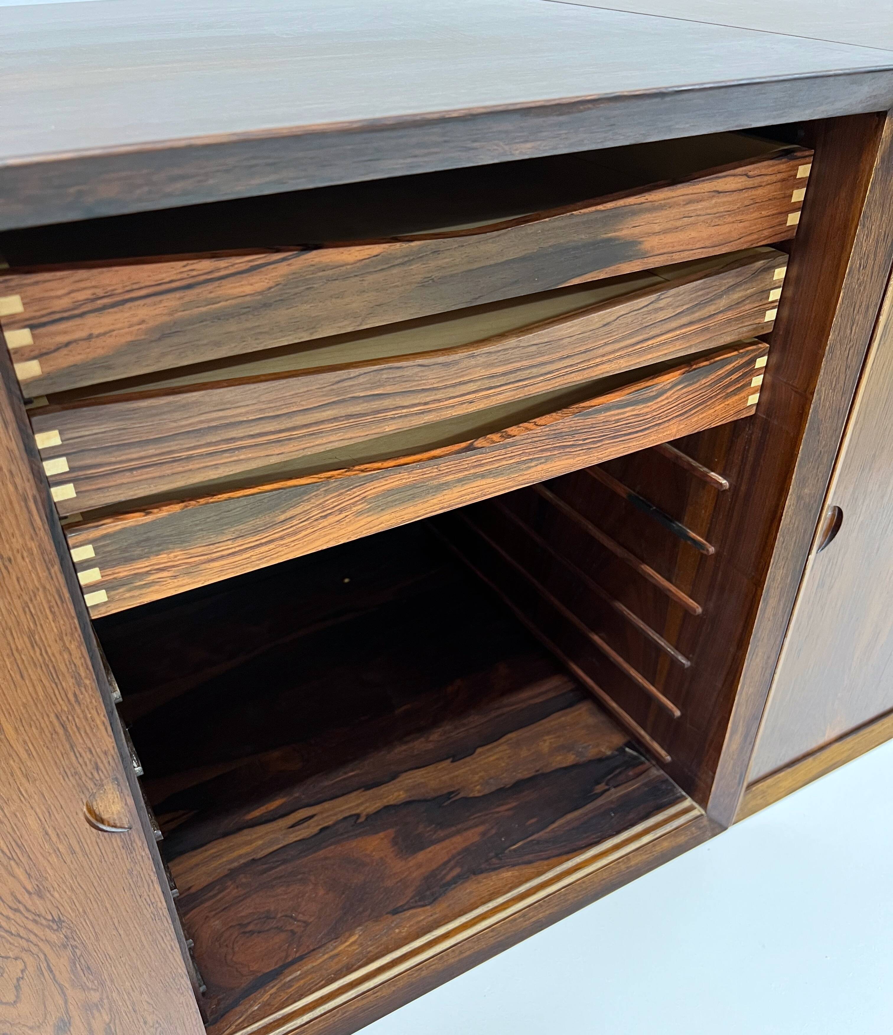 Poul Cadovius Floating Wall Mounted Rosewood Sideboard By CADO, 1960s.