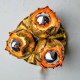 Pair of “flower” wall lights by Ferro Arte, Spain, 1960