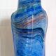 Vase art déco en verre soufflé à la bouche de la cristallerie d'aubusson