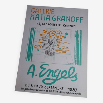 André Engels affiche exposition 1987 Katia Granoff