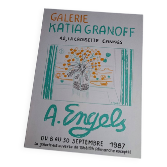 André Engels affiche exposition 1987 Katia Granoff