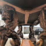 Renaissance-style dining table in solid wood