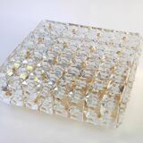 Large faceted crystal ceiling light by Kinkeldey, Germany, 1970s.