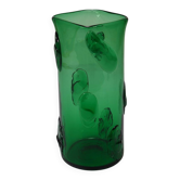 Grand vase en verre vert Vetro Verde d'Empoli, Italie, années 1960.