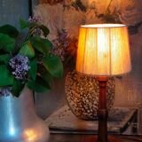 Art-deco lamp foot in solid wood turned 40s