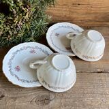 Duo of vintage floral cups