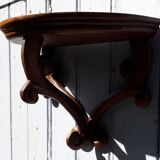 Carved wooden console shelf