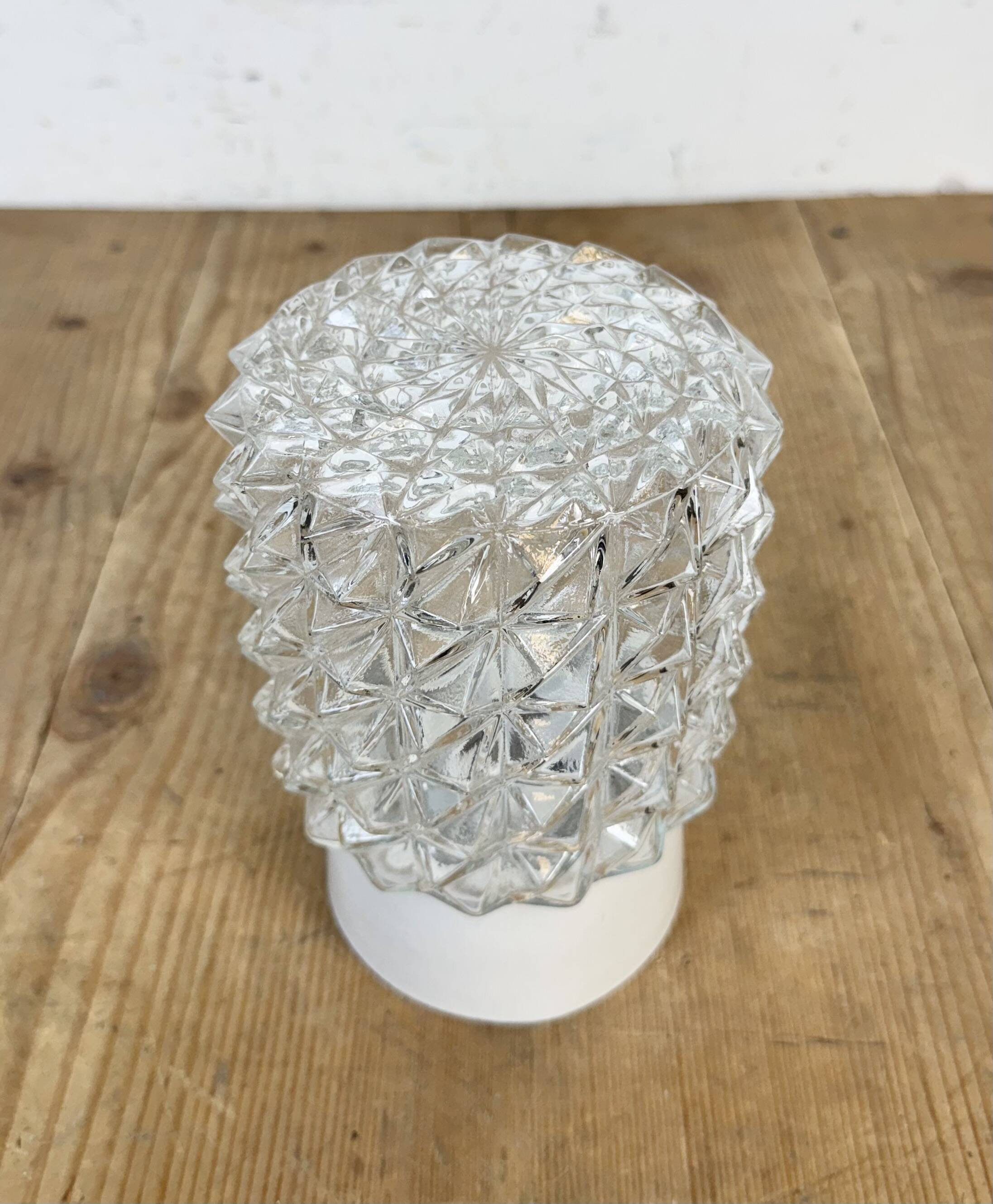 Vintage White Porcelain Ceiling Light, 1970s