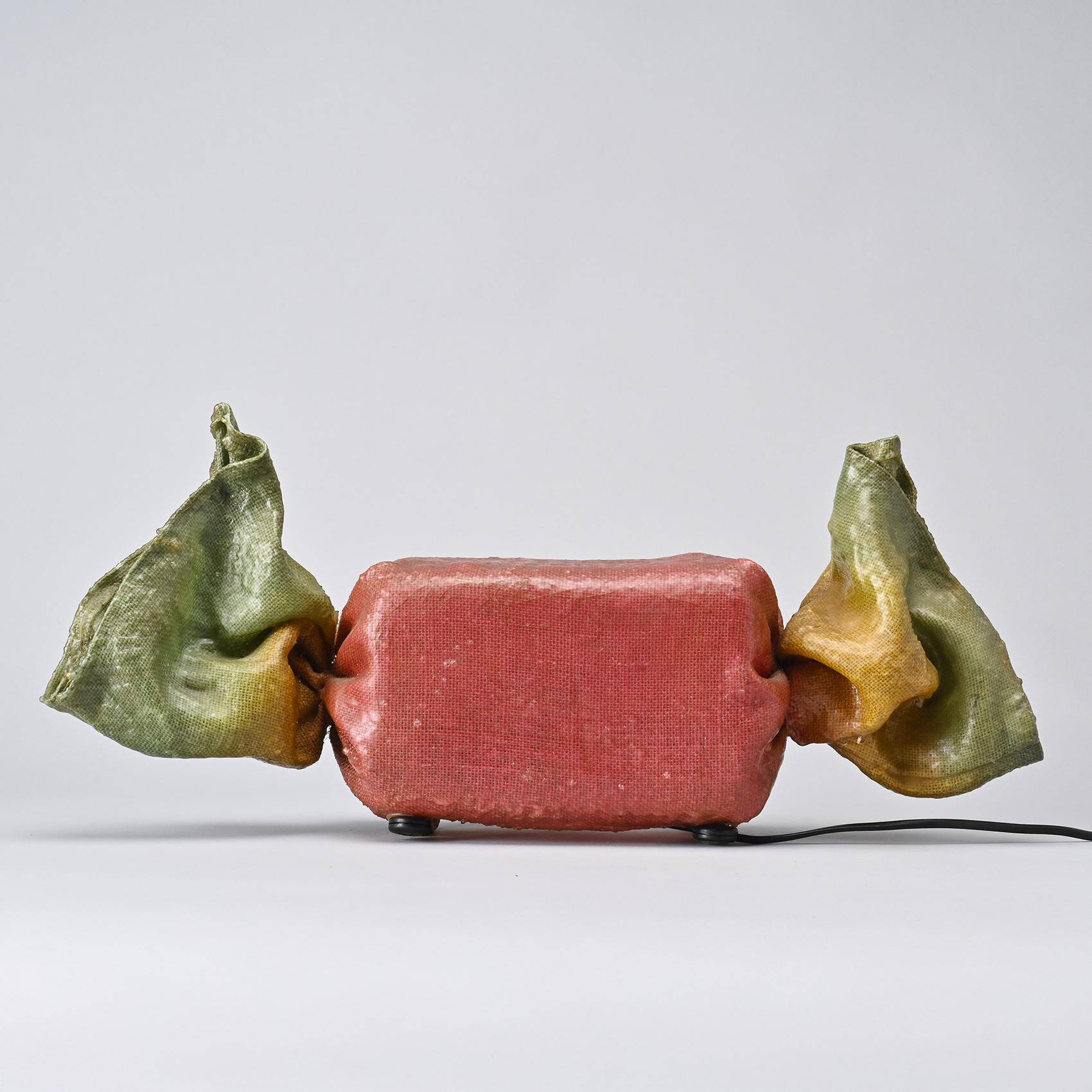 Pair of "candy" table lamps by Lionel Le Scornec, circa 1975