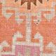 Soft Orange & Pink Star Pattern Handmade Wool Runner Rug, 99x338 Cm