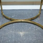 Hollywood Regency Coffee Table in Brass and Smoked Glass, France, 1960s