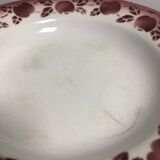 Set of 4 plates (3 flat and 1 deep) vintage apple pattern St Amand earthenware