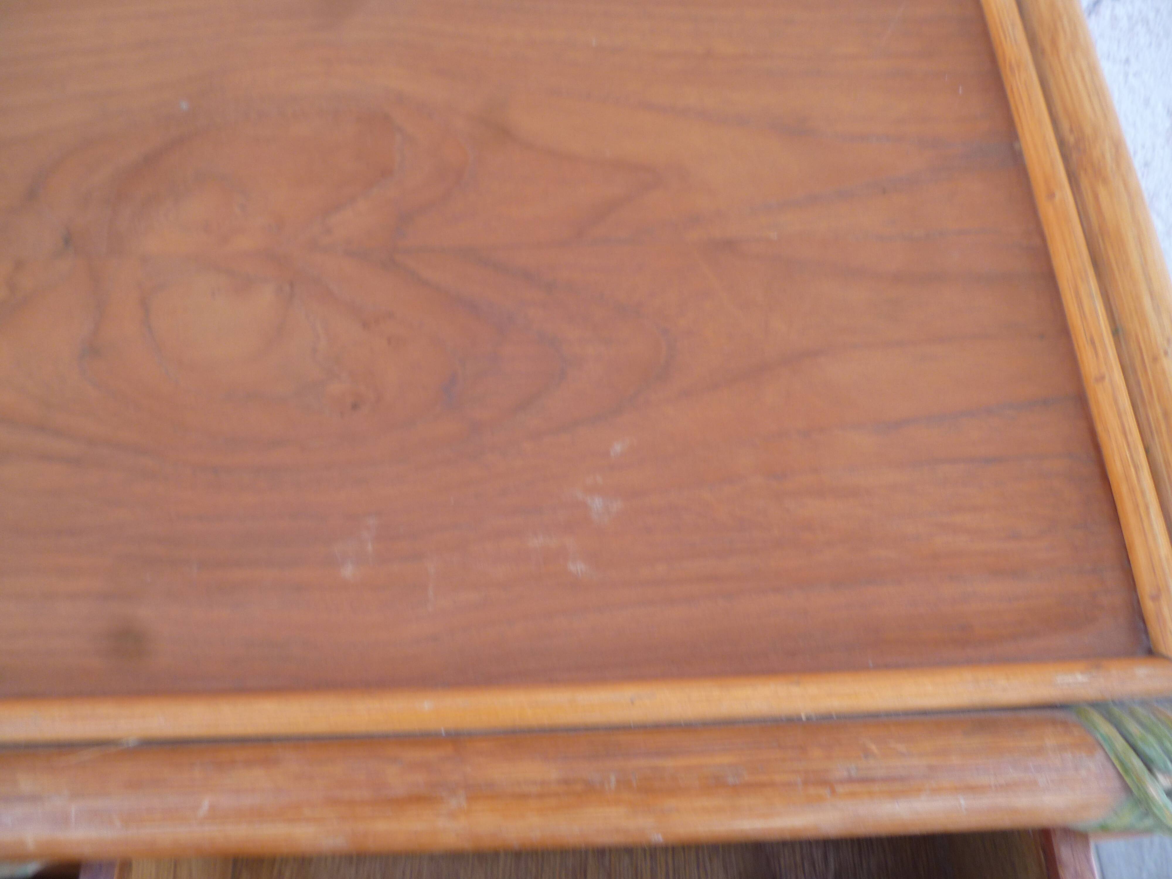 Commode bambou rotin vintage
