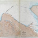 Old nautical map of Bilbao Spain