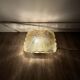 Vintage Glashütte Limburg Flower Glass Flush Light 1960s