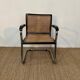 Marcel Breuer style  armchair molded cane seat
