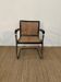 Marcel Breuer style  armchair molded cane seat