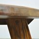 BRUTALIST / massive oak round coffee table / 1970s