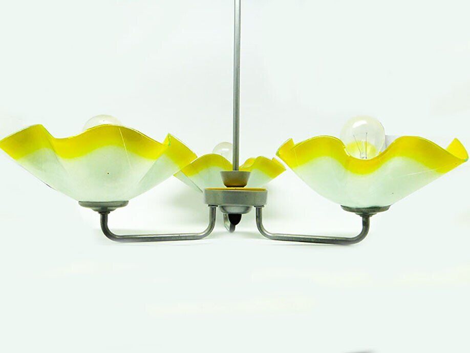 Mid-century chandelier from Polam, Poland, 1960s