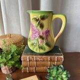 Antique St. Clement "Lilac" earthenware pitcher