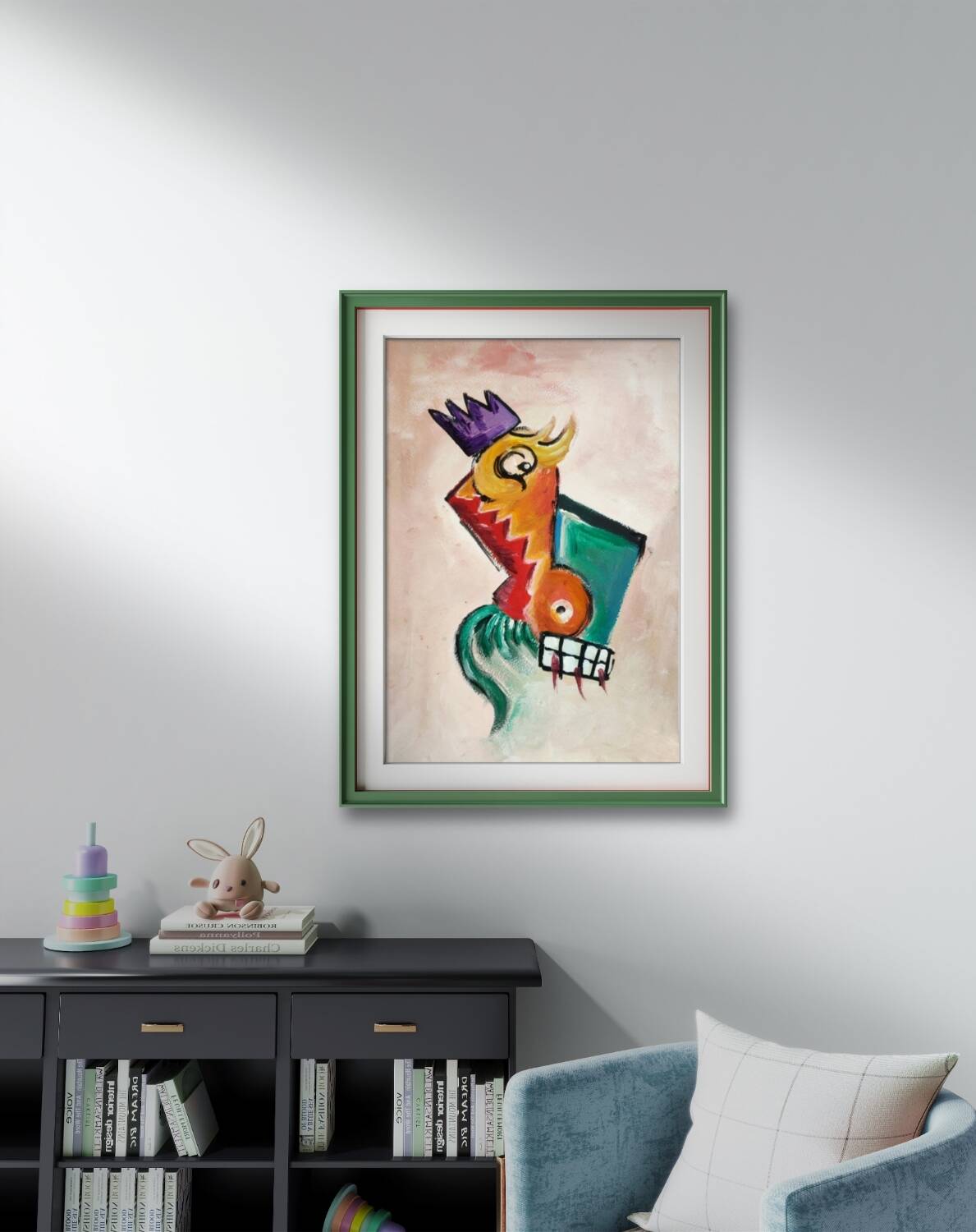 Expressionist acrylic painting