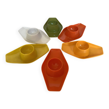 Six egg cups from the 70s
