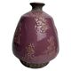 Raku glazed mauve potiche with floral decoration, Jardin d’Ulysse, 20th century