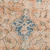7x10 Turkish Blue & Peach Handmade Persian Rug, 220x304Cm