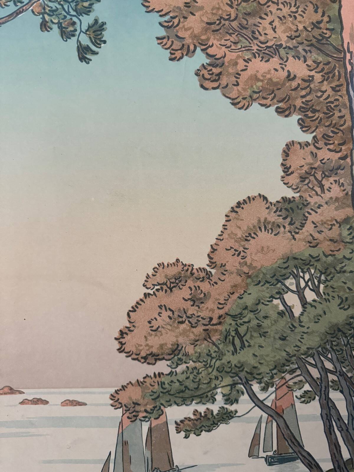 Lithograph by Henri Rivière The Aspects of Nature - Summer Evening