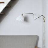 Danish Brass Swing Arm Wall Lamp, 1950s