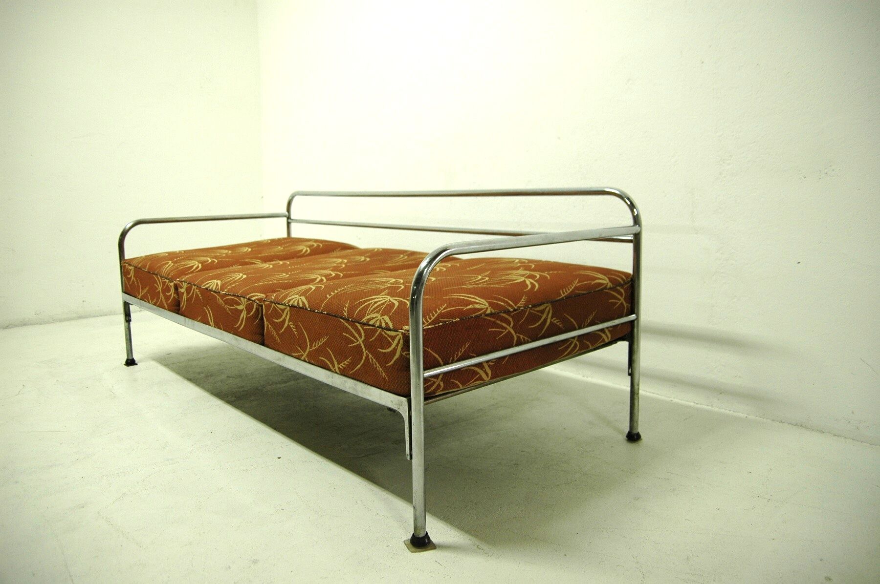 Chromium plated bauhaus sofa by Robert Slezák, 1930s