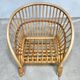 Handcrafted Bamboo lounge chair with leather lacings, Italy 1970s