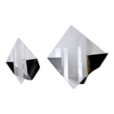 Pair of wall lamps "Rombo" by Miguel Milá, Spain, 1980