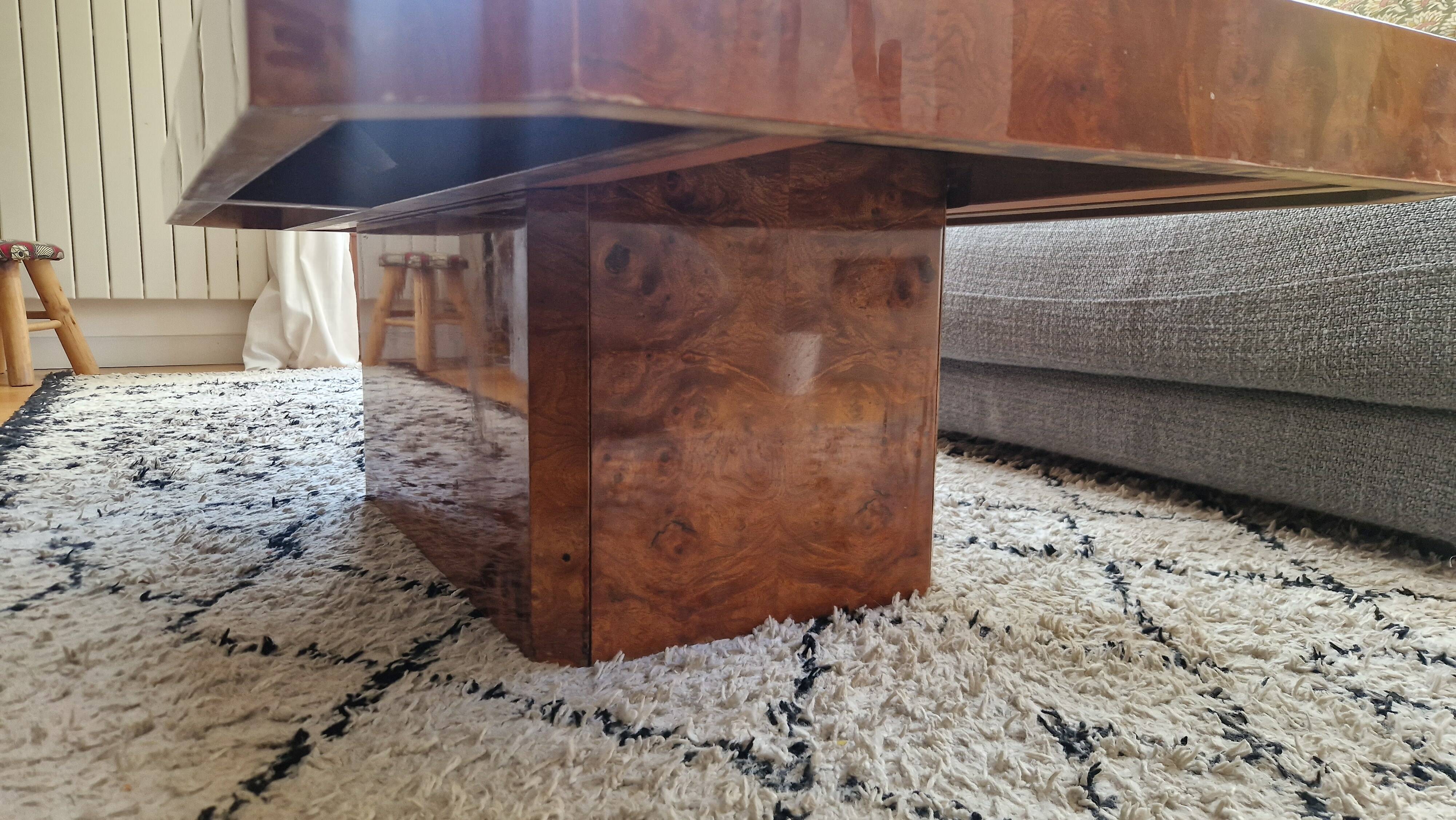 Elm burl coffee table, 1970