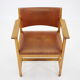 1960s Borge Mogensen Oak and Leather Desk Chair, Denmark