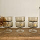 6 vintage smoked glass coupes model "Sweden" France