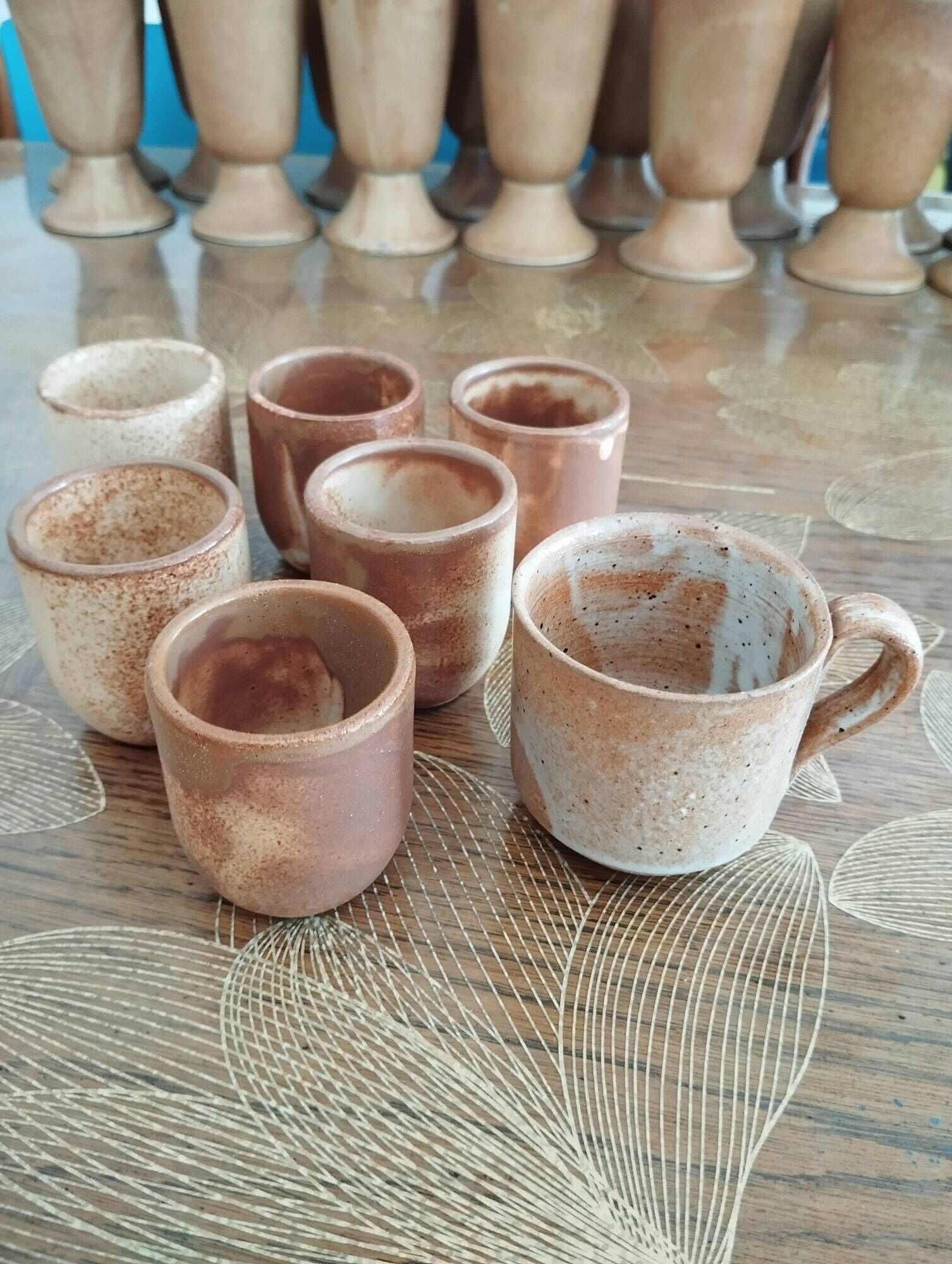 Set of stoneware dishes