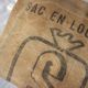 Cushion canvas of Jute black letters "Bag for rent" Deco Loft 35 x 50 cm