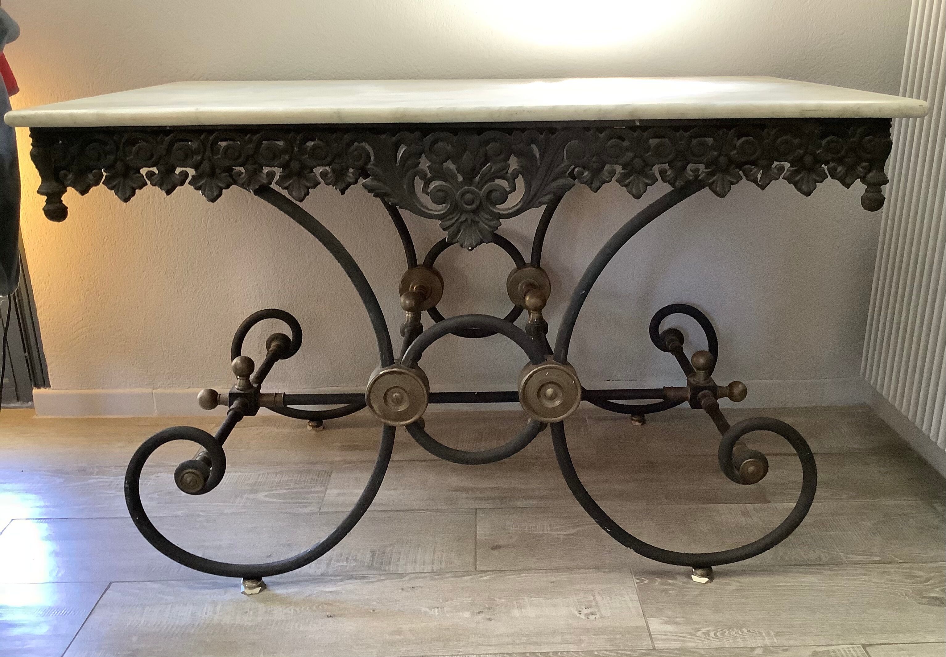 Marble butcher table