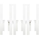 Set de 4 chaises de salon en cuir blanc par Pietro Costantini 1970s