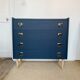 Dresser midnight blue compass feet
