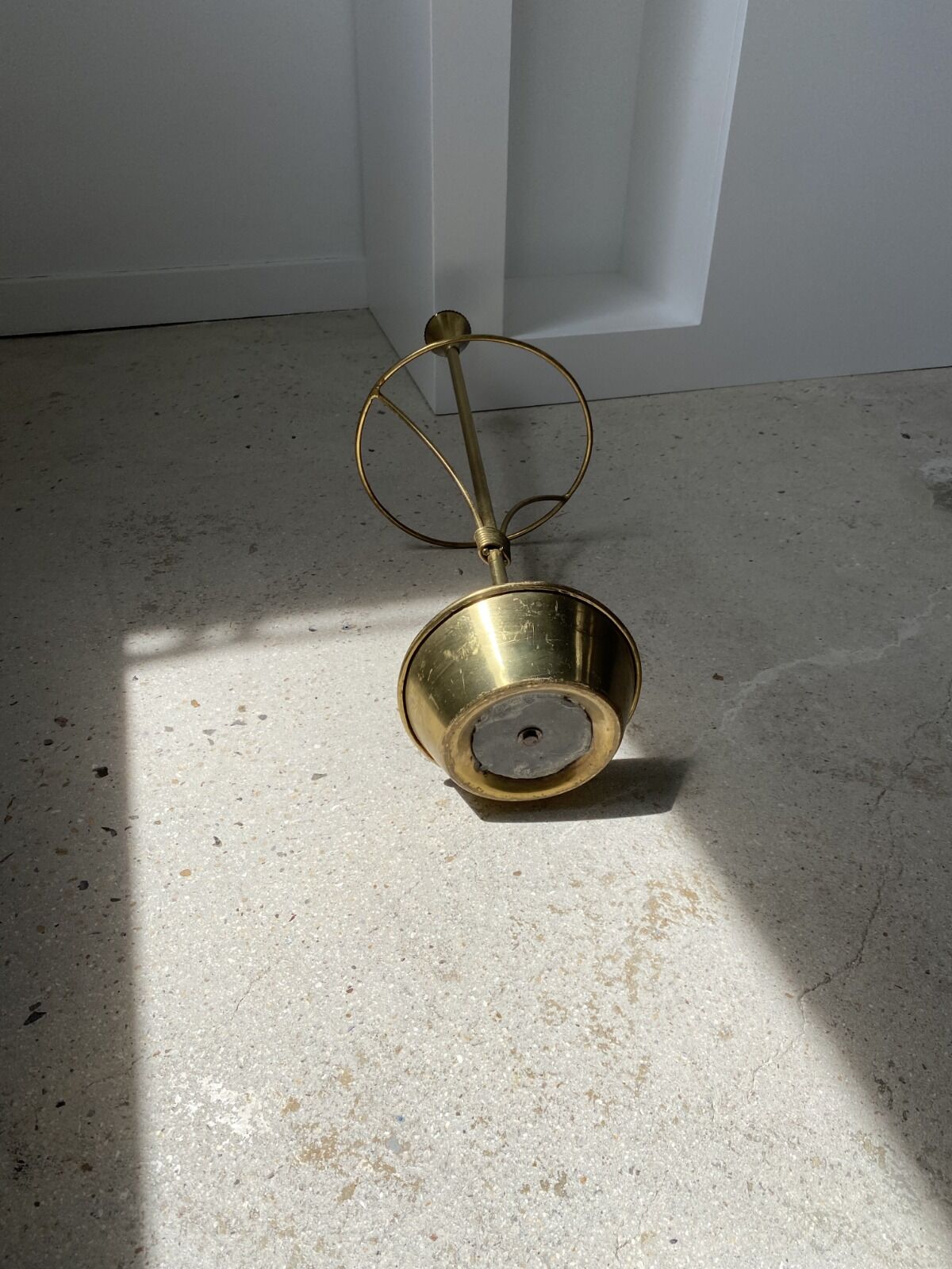 Vintage golden brass umbrella holder