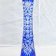 Crystal blue crystal vase from