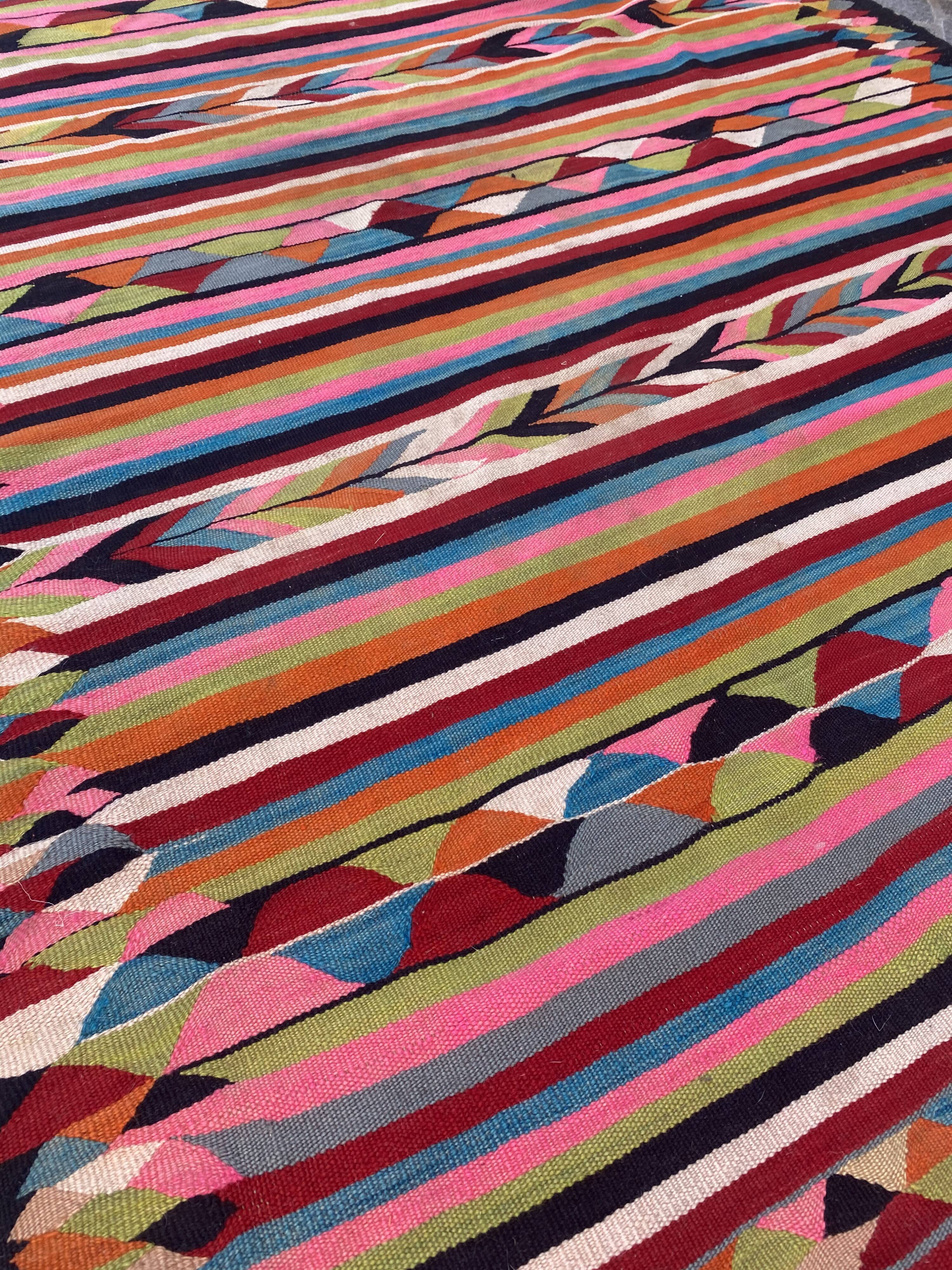 Very beautiful large old Kilim of Morocco 136x216 cm