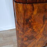 Art deco dining room sideboard in briar with upstand, 1940s