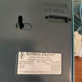 Vintage plastic wall phone blue 70s 80s