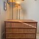 Dal Vera chest of drawers in woven rattan and bamboo Italian design 1970